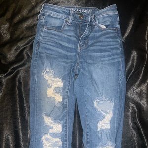 american eagle high rise jeggings!